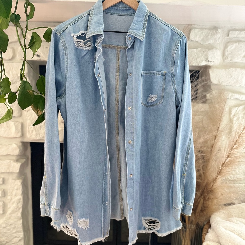 Distressed Jean Jacket